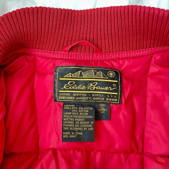 Eddie Bauer Red Quilted Goose Downlight Vest - Picture 6 of 16